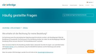 
                            13. Wie erhalte ich die Rechnung für meine Bestellung? – cleverbridge ...