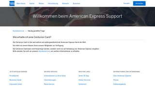 
                            7. Wie erhalte ich eine Centurion Card? - American Express