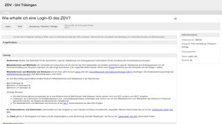 
                            2. Wie erhalte ich eine Login-ID des ZDV? - FAQ - OTRS 5s - Uni Tübingen