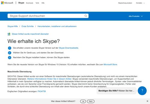 
                            1. Wie erhalte ich Skype unter Mobile oder Tablet? | Skype-Support