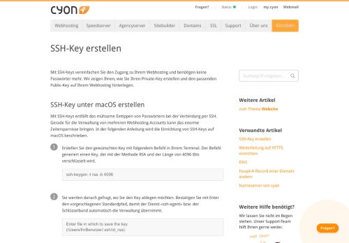 
                            3. Wie erstelle ich SSH-Keys? - Cyon