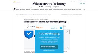 
                            8. Wie Facebook an Handynummern gelangt - Digital - Süddeutsche.de