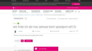 
                            8. wie finde ich die mac adresse beim speedport w912v - Telekom hilft ...