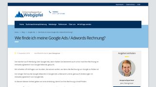 
                            9. Wie finde ich meine Google Ads / Adwords Rechnung? - Webgipfel