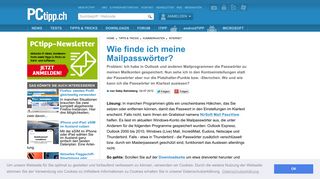 
                            10. Wie finde ich meine Mailpasswörter? - PCtipp.ch