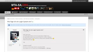 
                            2. Wie füge ich ein Login System ein? - Scripting Base - MTA San ...