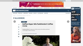 
                            4. Wie funktioniert eigentlich... Coffee Circle | Gründerszene