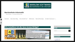 
                            9. Wie installiere ich die Java Access Bridge? - Marlem-Software