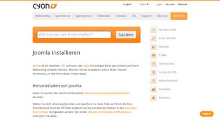 
                            8. Wie installiere ich Joomla? - Cyon