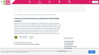 
                            11. Wie kann ich bei Ebay mein Passwort zurücksetzen? | NetMoms.de