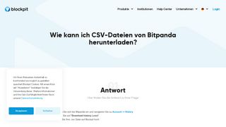 
                            12. Wie kann ich CSV-Dateien von Bitpanda herunterladen? - Blockpit