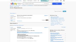 
                            4. Wie kann ich das automatische LogIn abstellen? - eBay Community