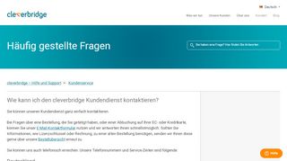 
                            4. Wie kann ich den cleverbridge Kundendienst kontaktieren ...