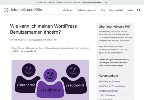 
                            9. Wie kann ich den WordPress Benutzernamen ändern?