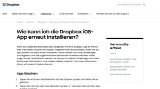 
                            4. Wie kann ich die Dropbox iOS-App erneut installieren? – Dropbox-Hilfe