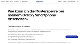 
                            12. Wie kann ich die Mustersperre bei meinem Galaxy ... - Samsung