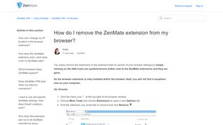 
                            10. Wie kann ich die ZenMate Extension aus meinem Browser entfernen ...
