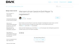 
                            7. Wie kann ich ein Gerät im DivX Player 7.x registrieren? – DivX