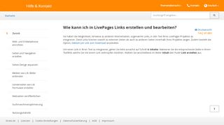 
                            11. Wie kann ich in LivePages Links erstellen und bearbeiten?