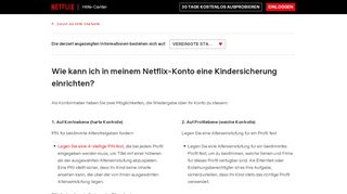 
                            2. Wie kann ich in meinem Netflix-Konto eine Kindersicherung ...