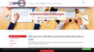 
                            12. Wie kann ich in WordPress die Domain (SiteURL) ändern? - adino.at