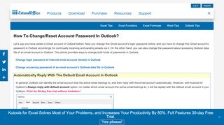 
                            5. Wie kann ich mein Account-Passwort in Outlook ändern / zurücksetzen?