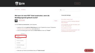 
                            11. Wie kann ich mein PDF Ticket ausdrucken, wenn die Bestätigungsmail ...