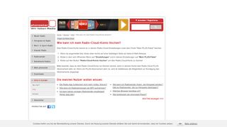 
                            8. Wie kann ich mein Radio-Cloud-Konto löschen? - Phonostar