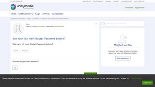 
                            4. Wie kann ich mein Router Passwort ändern? | Unitymedia Community