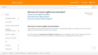 
                            7. Wie kann ich meine Logfiles herunterladen?