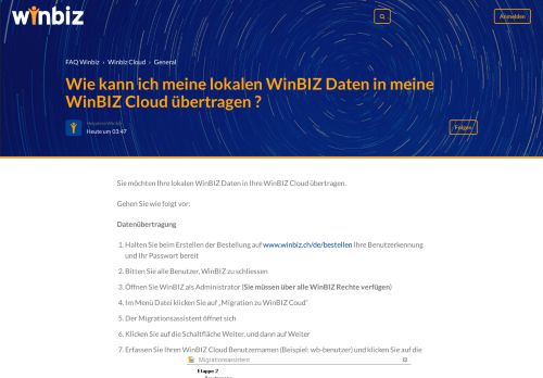 
                            11. Wie kann ich meine lokalen WinBIZ Daten in meine WinBIZ Cloud ...