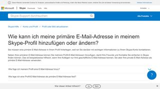 
                            2. Wie kann ich meine primäre E-Mail-Adresse in meinem Skype-Profil ...