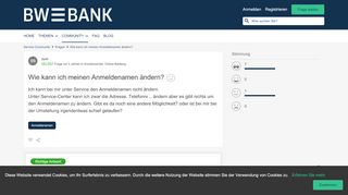 
                            5. Wie kann ich meinen Anmeldenamen ändern? | BW-Bank Service ...