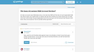 
                            4. Wie kann ich meinen H&M Account löschen? (Internet, Kleidung ...