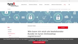 
                            6. Wie kann ich mich als bestehender Kunde im tyre1 Onlineshop ...