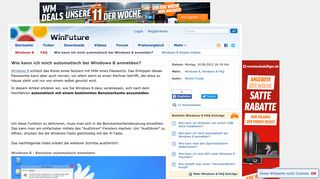 
                            2. Wie kann ich mich automatisch bei Windows 8 anmelden? - WinFuture