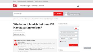 
                            6. Wie kann ich mich bei dem DB Navigator anmelden? - Gelöst - Bahn ...