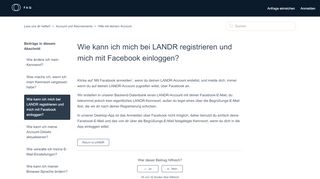 
                            4. Wie kann ich mich bei LANDR registrieren und mich mit Facebook ...