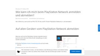 
                            7. Wie kann ich mich beim PlayStation Network anmelden und abmelden?