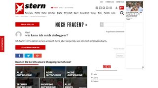 
                            3. wie kann ich mich einloggen ? | STERN.de - Noch Fragen?