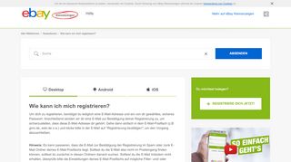 
                            7. Wie kann ich mich registrieren? - eBay Kleinanzeigen