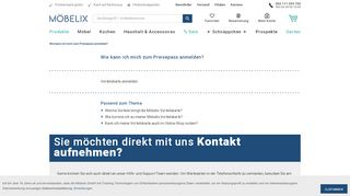 
                            5. Wie kann ich mich zur Vorteilskarte anmelden? möbelix