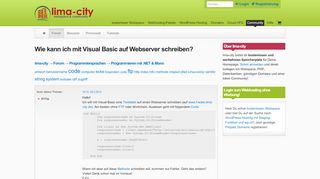 
                            4. Wie kann ich mit Visual Basic auf Webserver schreiben? - Lima-City