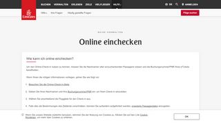 
                            2. Wie kann ich online einchecken? | Reise verwalten | FAQ ... - Emirates