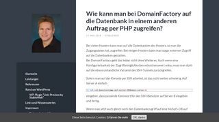 
                            10. Wie kann man bei DomainFactory auf die Datenbank in einem ...