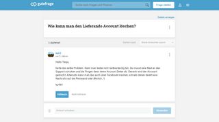 
                            10. Wie kann man den Lieferando Account löschen? - Gutefrage