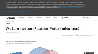 
                            3. Wie kann man den «Repeater» Modus konfigurieren ... - Asus