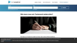 
                            12. Wie kann man ein Testament widerrufen? - meinanwalt.at