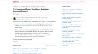 
                            9. Wie kann man für das WordPress-Login das Passwort ändern? - Quora