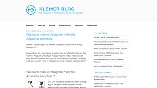 
                            5. Wie kann man in Instagram mehrere Accounts einrichten - Kleiner Blog